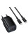 Мережевий зарядний пристрій Borofone BAS84A Star PD25W (1USB-C) + кабель Type-C to Type-C - Black - фото