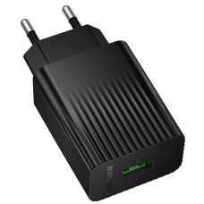 Мережевий зарядний пристрій Borofone BAS72A Source QC3.0 (1USB-A) - Black