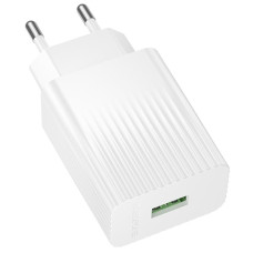 Мережевий зарядний пристрій Borofone BAS72A Source QC3.0 18W (1USB-A) - White