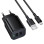 Мережевий зарядний пристрій Borofone BAS81A Star 10.5W (2USB-A) + кабель USB to MicroUSB - Black