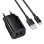 Мережевий зарядний пристрій Borofone BAS81A Star 10.5W (2USB-A) + кабель USB to Type-C - Black