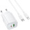 Мережевий зарядний пристрій Borofone BAS83A Star PD20W+QC3.0 (1USB-A/1C) + кабель Type-C to Lightning - White