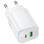 Мережевий зарядний пристрій Borofone BAS83A Star PD20W+QC3.0 (1USB-A/1C) - White