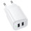 Мережевий зарядний пристрій Borofone BAS81A Star 10.5W (2USB-A) - White
