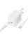 Мережевий зарядний пристрій Borofone BN33 Fuente PD40W (1USB-C) + кабель Type-C to Type-C - White - фото
