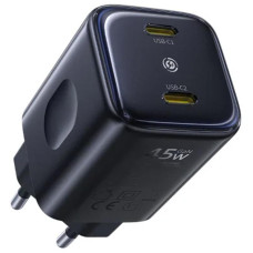 Мережевий зарядний пристрій Baseus PicoGo AN13 Fast Charger 45W (2USB-C) (E0121F) - Cosmic Black