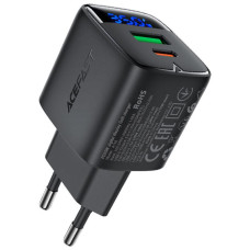 Мережевий зарядний пристрій Acefast A116 PD35W+QC3.0 GaN (1USB-A/1C) - Black