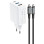 Мережевий зарядний пристрій Acefast A17 PD65W GaN (1USB-A/1C/1HDMI) + кабель Type-C to Type-C - White