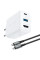 Мережевий зарядний пристрій Acefast A17 PD65W GaN (1USB-A/1C/1HDMI) + кабель Type-C to Type-C - White - фото