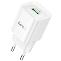 Сетевое зарядное устройство Hoco C145A Charm QC3.0 18W (1USB-A) - White