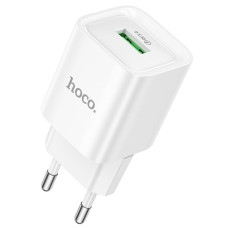 Мережевий зарядний пристрій Hoco C145A Charm QC3.0 18W (1USB-A) - White