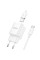 Мережевий зарядний пристрій Hoco C145A Charm QC3.0 18W (1USB-A) + кабель USB to Type-C - White - фото