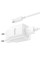 Мережевий зарядний пристрій Hoco C145A Charm QC3.0 18W (1USB-A) + кабель USB to Type-C - White - фото