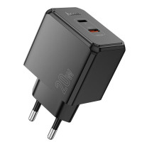 Мережевий зарядний пристрій Hoco CS16A Wish PD20W (1USB-C/1L) - Black
