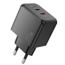 Мережевий зарядний пристрій Hoco CS16A Wish PD20W (1USB-C/1L) - Black
