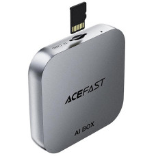 Адаптер Acefast QC2 AI Box car wireless CarPlay/Android Auto - Metal gray
