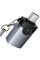Перехідник Hoco UA46C Type-C Male to USB Female USB3.0 - Metal gray - фото