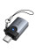 Перехідник Hoco UA46C Type-C Male to USB Female USB3.0 - Metal gray - фото