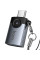 Перехідник Hoco UA46C Type-C Male to USB Female USB3.0 - Metal gray - фото