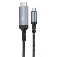 Перехідник Hoco UA43 Type-C to HDTV HD (1.8m) - Metal gray