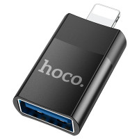 Переходник Hoco UA17 Lightning Male to USB Female USB2.0 - Черный