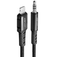 Аудио кабель Aux Acefast C1-06 (Lightning to AUX 3.5mm) (1m) - Black