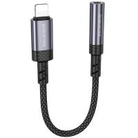Перехідник Borofone BV24 Graceful Lightning to 3.5mm - Metal grey