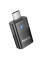 Перехідник Hoco UA36B OTG Type-C male to USB female transparent - Black - фото