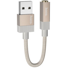 Перехідник Hoco UPA32D Clever USB to 3.5mm - Gold