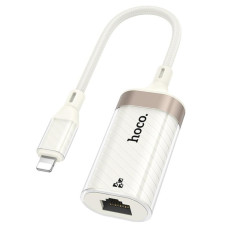 Перехідник Hoco UA41A Crystal Lightning to RJ45 100 Mbs (0.15m) - Apricot