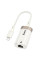 Перехідник Hoco UA41A Crystal Lightning to RJ45 100 Mbs (0.15m) - Apricot - фото