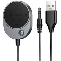 Bluetooth аудіо ресивер Hoco E150 Path (AUX 3.5mm+USB-A) - Metal gray