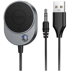 Bluetooth аудіо ресивер Hoco E150 Path (AUX 3.5mm+USB-A) - Metal gray