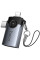 Перехідник Hoco UA46D OTG 2in1 Lightning male/Type-C male to USB female - Metal gray - фото