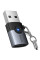 Перехідник Hoco UA46B USB Male to Type-C Female USB3.0 - Metal gray - фото