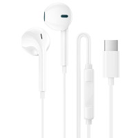 Навушники Borofone BM100 Fuente universal with microphone (Type-C/1.2m) - White