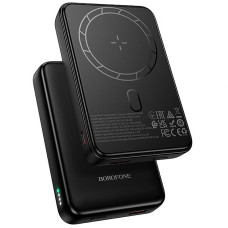 Портативное ЗУ Power Bank Borofone BJ82A Dawn 20W с Беспроводное зарядное устройство 10000 mAh - Black