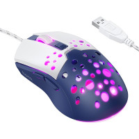 Мышь проводная Hoco GM51 Sky Luminous - White / Blue