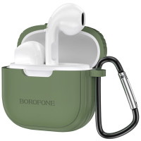 Беспроводные TWS наушники Borofone BW29 Case - Forest Green