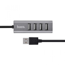 Перехідник HUB Hoco HB1 USB to USB 2.0 (4 port) (1m) - Сірий