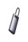 Перехідник HUB Baseus Metal Gleam Series 6-in-1 Multifunctional Type-C (WKWG080013) - Gray - фото