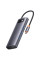 Перехідник HUB Baseus Metal Gleam Series 6-in-1 Multifunctional Type-C (WKWG080013) - Gray - фото