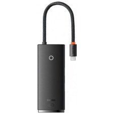 Перехідник HUB Baseus Lite Series 6in1 (Type-C to HDMI + 2xUSB 3.0 + PD+SD/TF) (WKQX05) - Black