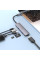 Перехідник Hoco HB28 Multi-function 6in1 (Type-C to HDTV+USB3.0+USB2.0+SD+TF+PD) - Metal gray - фото