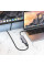 Перехідник Hoco HB28 Multi-function 6in1 (Type-C to HDTV+USB3.0+USB2.0+SD+TF+PD) - Metal gray - фото