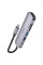 Перехідник Hoco HB28 Multi-function 6in1 (Type-C to HDTV+USB3.0+USB2.0+SD+TF+PD) - Metal gray - фото