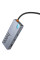 Перехідник HUB Hoco HB52 Wow 8in1 (Type-C to HDTV+RJ45+SD/TF+PD+Type-C3.0+2xUSB3.0) - Deep space gray - фото