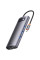 Перехідник HUB Baseus Metal Gleam Series 7-Port Clarity (Type-C to HDMI+USB3.0*3+PD+SD/TF) (B000307) - Station Gray - фото