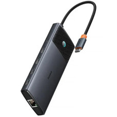 Перехідник HUB Baseus Metal Gleam II OS 10in1 Dual Display (B00061800123-01) - Cosmic Black
