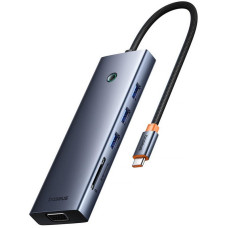 Перехідник HUB Baseus UltraJoy 10-Port (Type-C to HDMI+VGA+USB3.0*3+PD+RJ45+SD/TF3+3.5mm) (80C8) - Slate Grey